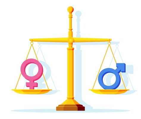 Pink and blue gender symbol balanced on ... | Premium Vector #Freepik #vector #gender-inequality #equal-sign #gender-equality #inequality Drawing On Gender Inequality, Gender Inequality Art, Gender Equality Drawing, Equality Drawing, Gender Equality Art, Gender Equality Poster, Equality Poster, Gender Symbols, Gender Signs