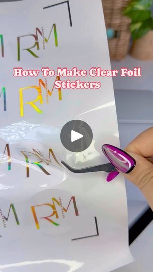 Stickers At Home, Work Hacks, Work Hack, Cricut Hacks, Cricket Ideas, Foil Stickers, Bakery Ideas, Cricut Craft, Paper Art Craft