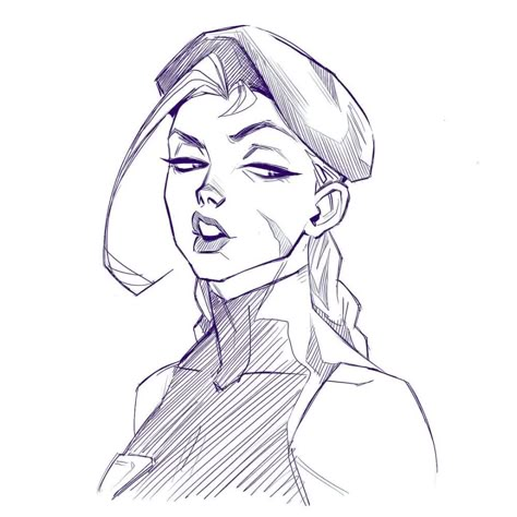 Comic Female Face, Seductive Face Reference Drawing, Character Headshots Drawing, Getting Punched Reference, Character Pencil Sketches, Comics Characters Drawing, Comic Style Art Sketch, Female Face Drawing Reference, Villain Drawing Reference