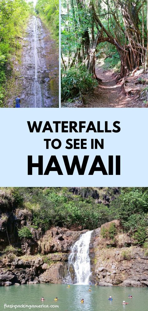 Oahu Waterfalls, Kauai Waterfalls, Hawaii Waterfalls, Things To Do In Hawaii, Hawaii Hikes, Maui Hawaii Vacation, Oahu Travel, Hawaii Things To Do, Beach Destinations