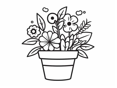 Flower Basket Coloring Pages: Top 45 Free Printable Designs