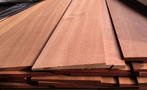 Mahogany Sapele Wood Is Stable, Beautiful and a Sustainable Hardwood Sapele Wood, Exterior Wood, Deciduous Trees, Exterior Siding, Stables, Lumber, Sustainability, Solid Wood, Wood