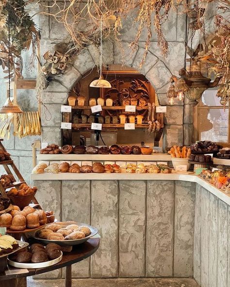 Cottage Core Bakery Interior, French Boulangerie Interior, Italian Bakery Shop, French Bakery Aesthetic Kitchen, Fairytale Bakery Aesthetic, Apothecary Coffee Shop, Italian Bakery Interior, French Bakery Aesthetic Interior, Artisan Bakery Interior