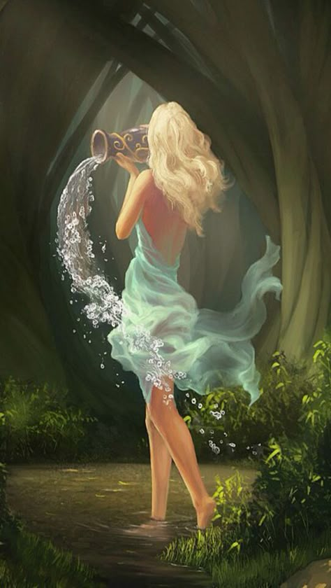 Aquarius Aesthetic, Aquarius Art, Aquarius Horoscope, Aquarius Woman, Age Of Aquarius, Zodiac Signs Aquarius, Zodiac Art, Aquarius Zodiac, Arte Fantasy