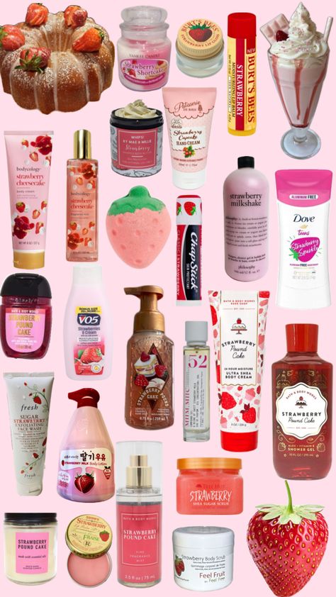 how to smell like #strawberry How To Smell Like Strawberry Shortcake, Smell Good Combo Strawberry, Smell Like Strawberries And Vanilla, How To Smell Like Candy, How To Smell Like A Bakery, How To Smell Like Strawberries, Strawberry Vibes, Vanilla Skin, Women Hygiene