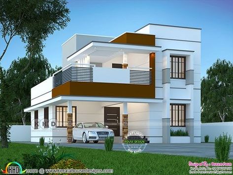 2000 Sq Ft House Plans, Flat Roof House Designs, 2000 Sq Ft House, Flat Roof House, Indian House Plans, 4 Bedroom House Plans, Kerala House Design, Architect Design House, House Construction Plan