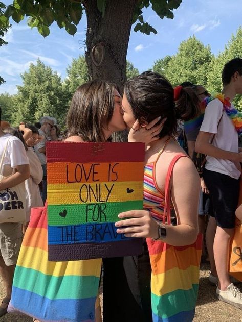 Pride Couples, Pride Couple, Lgbtq Aesthetic, Lgbt Culture, Lgbt Quotes, Lgbtq Quotes, Queer Love, Only The Brave, Lgbtq Funny