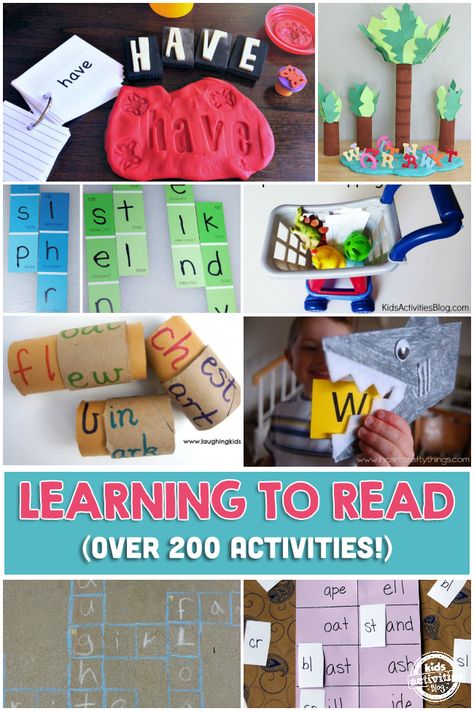 200+ Learning To Read Activities and Crafts for Kids. Make learning and reading fun for little ones with interactive games, activities, and crafts. Learning To Read Activities, Learning To Read, Preschool Literacy, Read And Write, Reading Centers, Reading Classroom, Reading And Writing, Daily 5, Close Reading