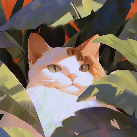 Tutorial Sobre Arte Digital, Cat Parents, Pet Photos, Gouache Art, Big Art, Cat Painting, Environmental Art, Doja Cat, Cat Illustration