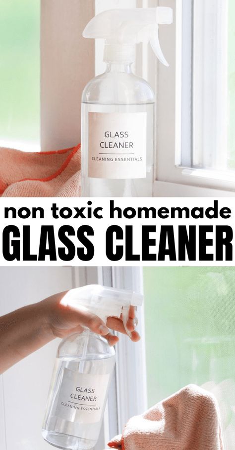 Natural Mirror Cleaner, Non Toxic Glass Cleaner, Glass Cleaner Diy, Vinegar Glass Cleaner, Homemade Window Cleaner, Diy Window Cleaner, Glass Cleaner Recipe, Best Window Cleaner, Diy Glass Cleaner