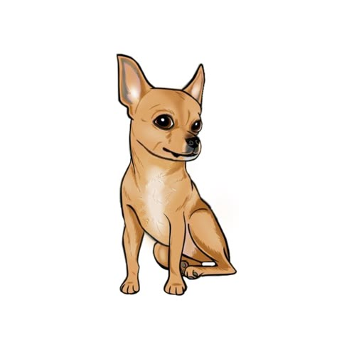 Chihuahua Drawing Cartoon, Chihuahua Cartoon, Cartoon Chihuahua, Chihuahua Drawing, Brown Chihuahua, Dog Coloring Book, Chihuahua Art, Puppy Drawing, Cute Chihuahua