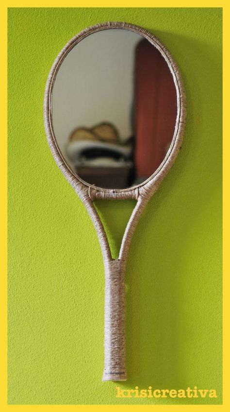 Tennis Racket Decor, Tennis Decorations, Tennis Racket Art, Tennis Decor, Tennis Room, Tennis Crafts, Tennis Gift Ideas, Ideas Habitaciones, Tennis Art