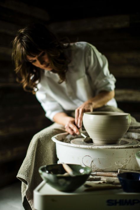 The Potter's Hand, Environmental Portraits, Clay Studio, Figure Drawing Reference, Ceramic Studio, Pottery Wheel, Pottery Making, Pottery Studio, Slow Living