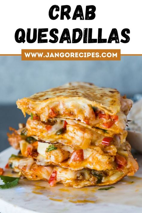 Seafood Quesadilla Recipes, Mexican Food Recipes Seafood, Fish Quesadilla Recipes, Crabmeat Quesadillas, Seafood Roll Ups, Leftover Crab Cakes, Crab Wraps Recipes, Crab Meat Tacos, Crab Leftover Recipes