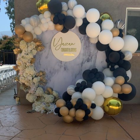 Nari's Events 🌸 on Instagram: “Yazan’s Graduation  Class of 2019 🎓🎓. . . . Event stylist @narisevents  Signage @nari.atelier  #event #eventplanner #backdrop…” Retirement Backdrop Ideas, Retirement Backdrop, Event Stylist, Balloon Ideas, Backdrop Ideas, Class Of 2019, Balloon Backdrop, Retirement Party, Retirement Parties