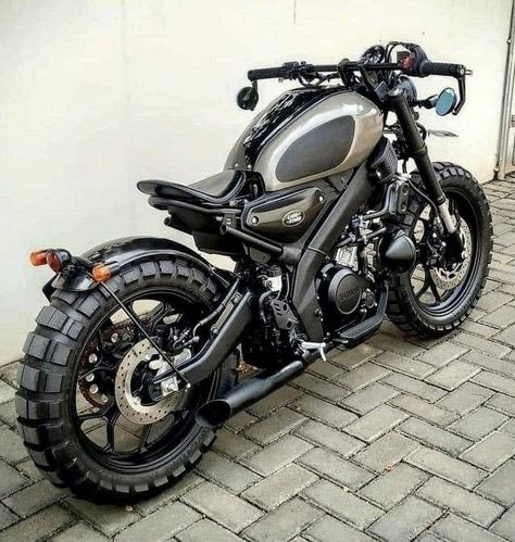 Motorcycle Scrambler, Motos Bobber, Custom Bikes Cafe Racers, Yamaha 125, Bobber Scrambler, Moto Scrambler, Scrambler Custom, Triumph Bobber, Image Moto