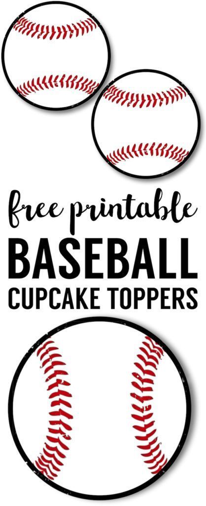 Baseball Cupcake Toppers Free Printable. Baseball or softball cupcake decorations for a baseball or softball birthday party, team party, or baby shower. Baseball Theme Games, Baseball Birthday Party Games, Softball Cupcakes, Baseball Printables, Softball Birthday Parties, Jordan Birthday, Softball Birthday, 1st Birthday Party Games, Birthday Cupcakes Boy