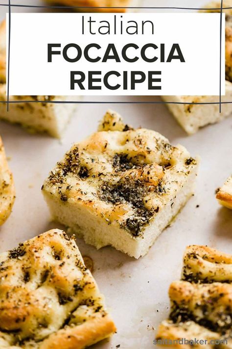 Focaccia Bread And Dip, Classic Focaccia Bread, The Best Focaccia Recipe, Foccacia Bread Traditional, Facacia Bread Toppings, Traditional Focaccia Bread, Italian Focaccia Bread, Foccacia Bread Diy, Ficattia Bread