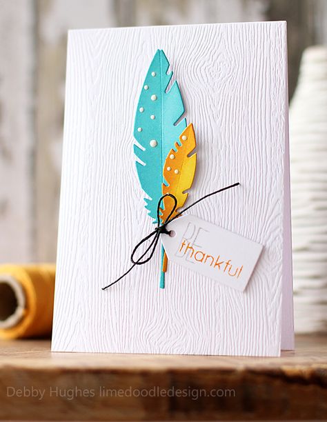 Grattiskort Fjädrar Löv Thanksgiving card Gritting Card Ideas For Love, Gritting Card Ideas, Feather Cards, Gift Card Envelope, Card Crafting, 카드 디자인, Doodle Designs, Be Thankful, Birthday Cards Diy