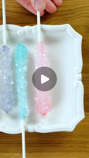 Diy Candy Crystals, How To Make Candy Crystals, How To Make Rock Candy Sticks, Rock Candy On A Stick, Clear Rock Candy, Make Rock Candy, How To Make Rocks, Rock Candy Sticks, Sugar Sticks