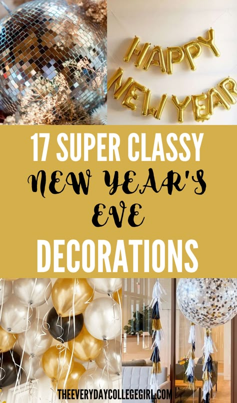 New Year's Eve Party Decorations Rustic New Years Eve Party, New Year’s Eve Flower Arrangements, New Year’s Eve Tablescape, New Years Eve House Party, New Years Eve Birthday Party, New Year's Eve Decorations, New Year's Eve Party Themes, Nye Party Decorations, New Years Eve Party Ideas Decorations