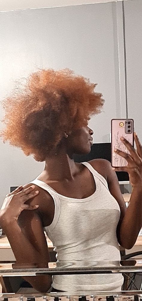 Ginger Hair Black Women Natural 4c, Ginger 4c Natural Hair, Afro Hair 4c, 4c Hair Afro, Afro 4c Hairstyles, Ginger Afro, Hair 4c, Ginger Black, Going Bald