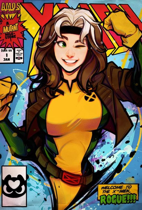 Rogue Xmen Drawing, Rogue Anna Marie, Rogue Xmen Comic, Anna Marie Rogue, Mutants Xmen, Rogue Comics, Rogue Cosplay, Rogue Xmen, Gambit X Men