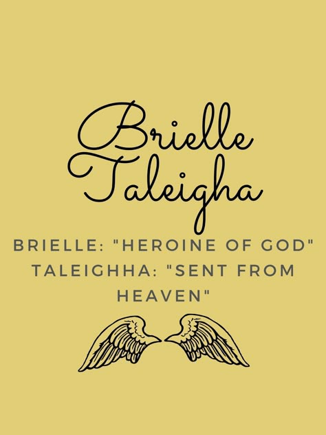 Names That Mean Heaven, Spiritual Names And Meanings, Brielle Name, Meaningful Names Unique, Unique Name Meaning, Heavenly Names, Bible Baby Names, Religious Names