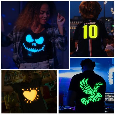 Glow In The Dark T Shirt Ideas Diy, Diy Neon Shirt Ideas, Diy Glow In The Dark Shirt, Glow In The Dark Shirt Ideas, Neon Shirt Ideas, Glow In The Dark Shirt, Diy Glow In The Dark, Dark T Shirt, Neon Prom Dresses