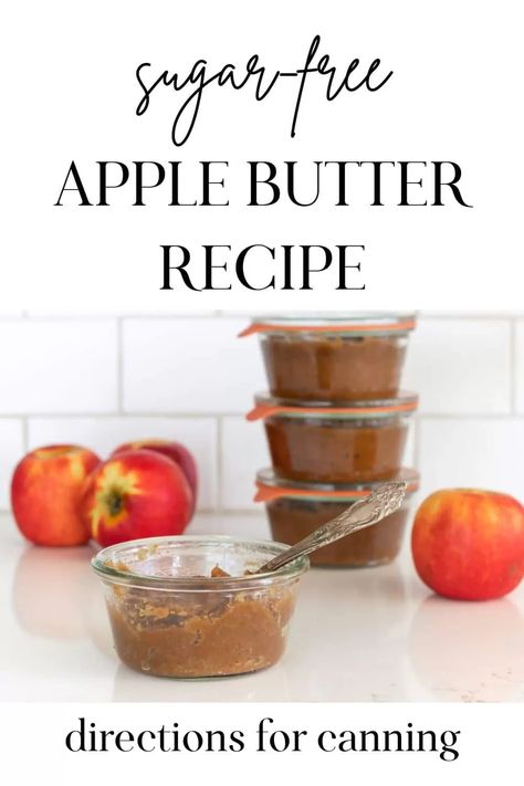 Get all the fall feels with this sugar free apple butter recipe! Cinnamon, allspice, and cloves flavor this easy and healthy apple butter recipe. This recipe includes instruction to make your apple butter silky smooth or leave it a little chunkier. Also includes instructions for making your apple butter in a crock pot or slow cooker and using a food mill, immersion blender, blender or food processor to process your apples. Apple Butter Recipe Crockpot, Healthy Apple Butter Recipe, Sugar Free Apple Butter Recipe, Sugar Free Apple Butter, Healthy Apple Butter, Slow Cooker Apple Butter, Food Mill, Apple Butter Recipe, Homemade Apple Butter