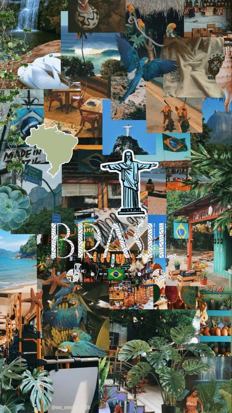 Brazil Wallpaper, Travel Collage, Vision Board Wallpaper, Cute Summer Wallpapers, Summer Ocean, Brazil Travel, Dream Travel Destinations, Tumblr Wallpaper, Summer Wallpaper