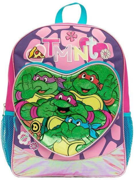 Kids Teenage Mutant Ninja Turtles Heart Backpack Ninja Turtle Backpack, Turtle Backpack, Mutant Ninja Turtles Party, Heart Backpack, Tmnt Birthday, Ninja Turtles Birthday Party, Teenage Mutant Ninja Turtles Artwork, Ninja Turtle Birthday, Girls Backpack