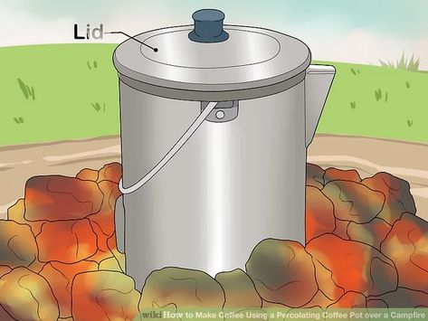 How to Make Coffee Using a Percolating Coffee Pot over a Campfire Cabin Montana, Campfire Meals, Fireplace Cooking, Camp Food, Fire Pots, Propane Stove, Make Coffee, Percolator Coffee, Cooking Stove