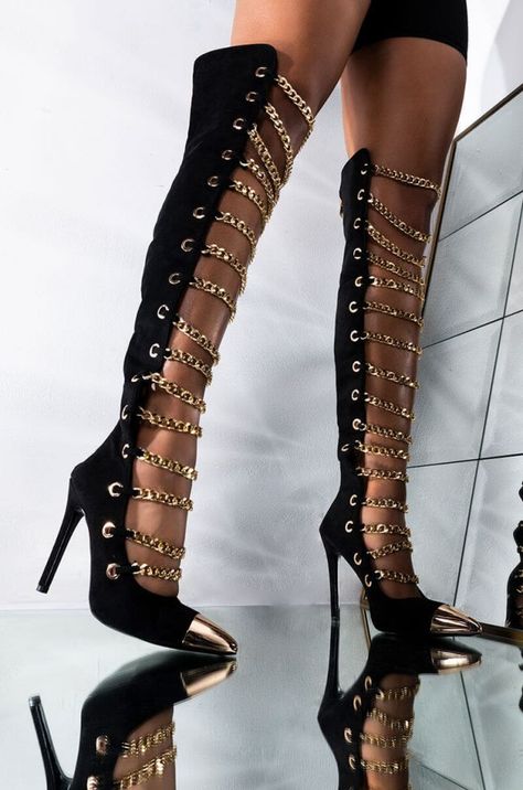 Shop Sexy High Heels, Thigh High Boots, Platform Shoes, & More - AKIRA Azalea Wang, Zipper Heels, Fancy Shoes, Thigh High Boots, Party Shoes, Thigh High, Cute Shoes, Knee High Boots, Trending Shoes