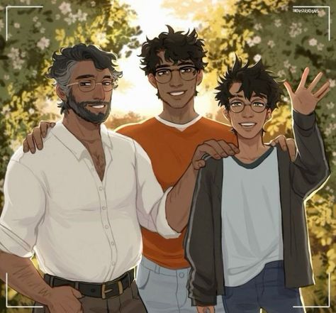 Fleamont, James and Harry Potter James And Harry, Marauders Fan Art, Harry Potter Comics, Harry Potter Ships, Harry Potter Headcannons, Harry James, Harry James Potter, All The Young Dudes, Harry Potter Marauders