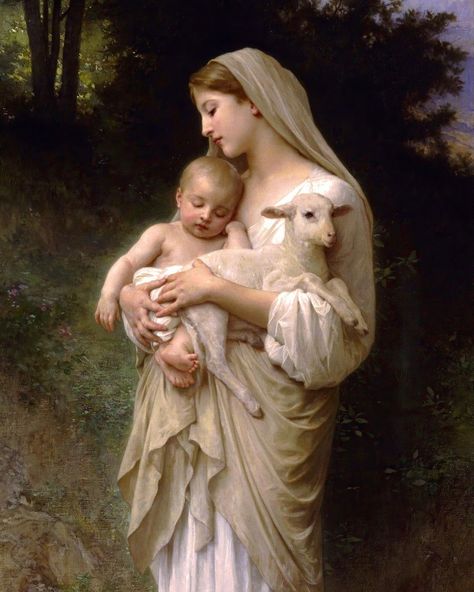 Just Art History on Instagram: “William Adolphe Bouguereau (1825-1905) 🇫🇷 “L’Innocence” ( Masumiyet ),1893 🏛19th Century European Art Collection #williamadolphebouguereau…” Adolphe Bouguereau, William Adolphe Bouguereau, Catholic Art, Ethereal Art, Classical Art, Blessed Mother, Mother Mary, Old Art, Divine Feminine