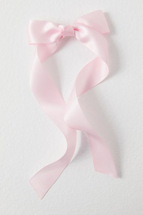 Put the finishing touch on your tresses with this feminine accessory that features a dainty satin bow with an easy clip closure for all-day wear. | Petite Bow by Free People in Pink Pink Hair Accessories, Pink Hair Bows, Pink Ballerina, Pink Fits, No Eyeliner Makeup, Vintage Vogue, Satin Bow, Bow Clips, Cute Bows