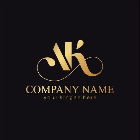 Ak Logo Design Letter, A K Logo, Ak Monogram, Nk Logo, Ak Logo, Logo K, Name Design Art, Hair Logo Design, Photoshop Tutorial Typography