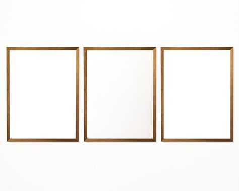 Three photo frames isolated on a white wall | premium image by rawpixel.com Square Frames On Wall, Frames On Wall Layout, Three Photo Frame, Christian Background Images, Birthday Background Design, Birthday Banner Background, Hand Painted Frames, Photoshop Backgrounds Free, Photo Frame Wallpaper