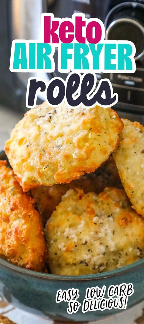 Air Fryer Rolls, Low Sugar Low Carb Recipes, Keto Rolls, Air Fryer Keto, Air Fryer Recipes Keto, Keto Mug Bread, Rolls Recipe Easy, Air Fryer Recipes Low Carb, Air Fryer Recipes Breakfast