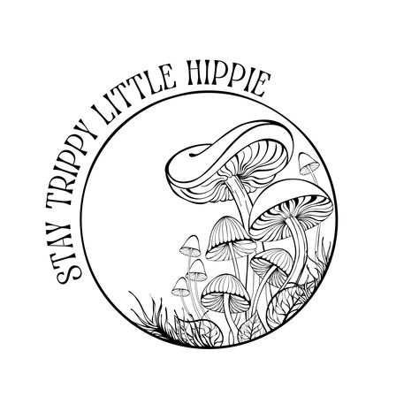 Stay Trippy Little Hippie SVG This is a digital file, no physical product will be sent to you. Simple Trippy Drawings, Stay Trippy Little Hippie, Sticker Svg, Mushroom Illustrations, Mushroom Svg, Hippie Tattoo, Wood Burn Designs, Peonies Tattoo, Tattoo Flash Sheet