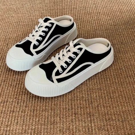 Women's Flatform Mule Sneakers, Casual Round Toe Slip On Backless Skate Shoes, All-Match Preppy Student Walking Shoes Pattern: Other Toe Style: Plain toe All-season: All-season Upper Material: Fabric Inner Material: Fabric Insole Material: Fabric Sole Material: Rubber Operation Instruction: Other Item ID: CC87570 Matcha, Home Jewelry, Beauty