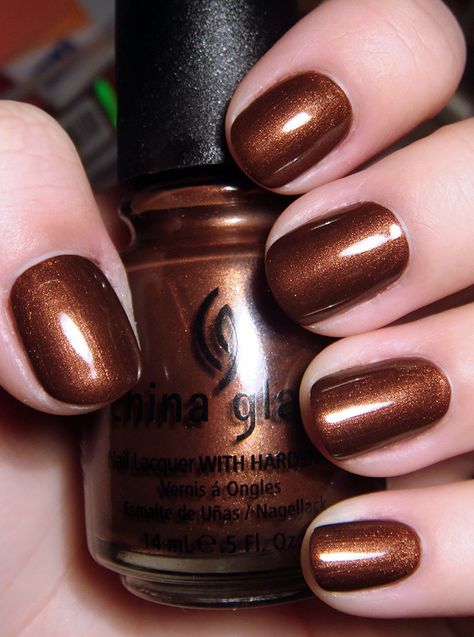 Copper Nails Designs, 21 Nails, Copper Nails, Brown Nail Polish, Brown Nail, Brown Nails Design, Art Simple, Brown Nails, Nail Varnish