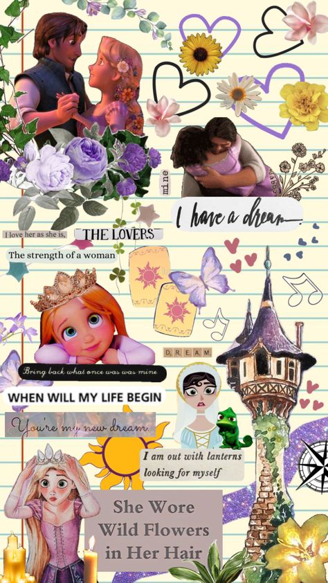 Rapunzel Aesthetic Wallpapers, Rapanzul Aesthetic, Tangled Themed Wallpaper, Tangled Rapunzel Aesthetic Wallpaper, Rapunzel Theme Wallpaper, Rapunzel Collage Wallpaper, Rapunzel Video, White Aesthetic Photography, Tangled Wallpaper