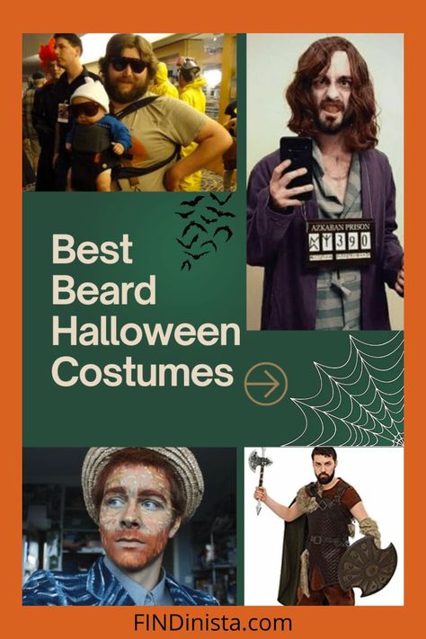 Costumes With A Beard, Cheap Halloween Costumes Men, Movie Character Couple Costumes, Costume Halloween Homme, Bearded Men Costumes, Easy Guy Costumes, Easy Mens Halloween Costumes, Mens Halloween Costumes Diy, Beard Halloween Costumes