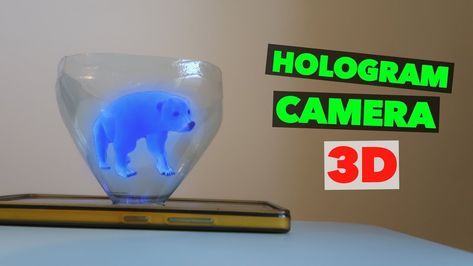 Diy Hologram Projector, Hologram Tutorial, Diy Hologram, 3d Hologram Projector, Culture Fair, Hologram Projection, Hologram Video, Plastic Bottle Tops, Science Experience