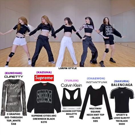 Le Sserafim Antifragile Dance Practice, Le Sserafim Dance Practice Outfit, Le Sserafim Workout List, Practice Dance Outfits, Le Sserafim Practice, Le Sserafim Dance Practice, Antifragile Le Sserafim Outfits, Kpop Idol Dance Practice Outfits, Kpop Practice Outfit