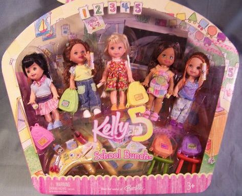 90’s Barbie Kelly Club 5 School Bunch Muñeca Baby Alive, Barbie Pics, American Girl Doll Sets, Barbie Playsets, Made To Move Barbie, Barbies Pics, Barbie Kelly, Barbie Doll Set, Barbie Sisters