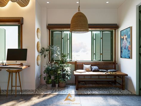 INDOCHINE STYLE | COBA HOMESTAY on Behance Luxury Lobby Design, Indochine Interior, Colonial Interior Design, Indochine Style, Colonial Interior, Asian Interior, Chinese Home, Indian Home Interior, Lobby Interior