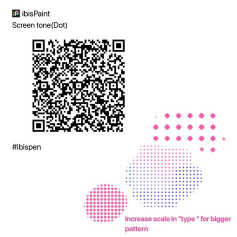 Ibis Paint X Brushes Qr Code Halftone, Ibis Paint Brush Qr Code Pattern, Ibispaint Halftone Brush, Halftone Brush Ibis, Dot Ibispaint Brush, Ibispaint Pattern Brush, Dots Brush Ibis Paint, Ibis Pattern Brush, Effect Brush Ibis Paint